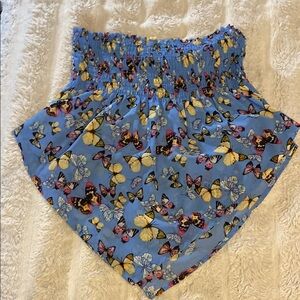 Wild Fable High Waist Blue and Yellow Shorts